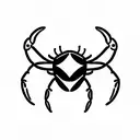 crab music sea tattoo design idea
