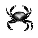 crab music sea tattoo design idea