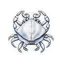 crab music sea tattoo design idea