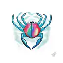 crab music sea tattoo design idea
