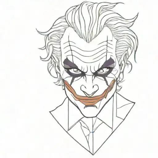 joker mask tattoo design idea