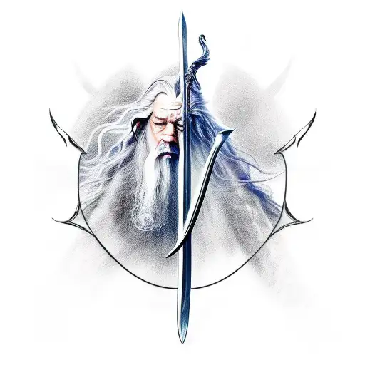 Gandalf Sword tattoo design idea