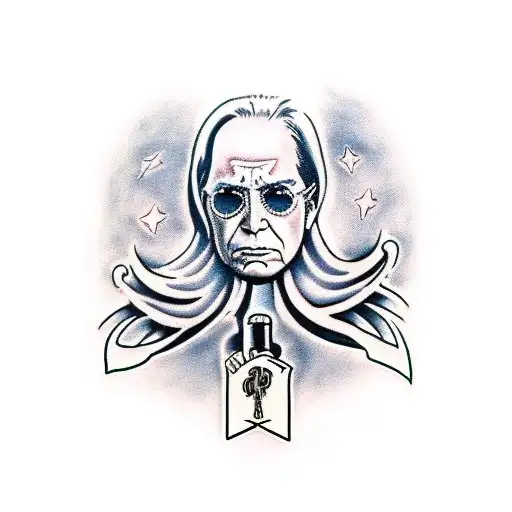 the song "no more tears" by ozzy osbourne  tattoo design idea