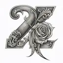Three times letter S tattoo design idea