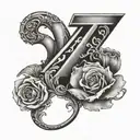 Three times letter S tattoo design idea