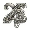 Three times letter S tattoo design idea