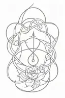 witches knot, Capricorn, Aries, lotus flower   tattoo design idea