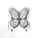 butterflies, mental health, cross, faith tattoo design idea