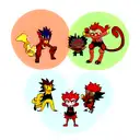 infernape, pokemon, 4th gen, 4 generation, pokemon evolution, moncherno chimpchar infernape, 3rd evolution tattoo design idea