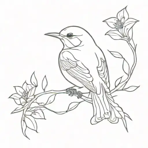 nightingale tattoo design idea