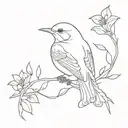 nightingale tattoo design idea
