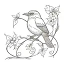 nightingale tattoo design idea