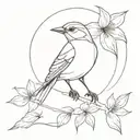 nightingale tattoo design idea