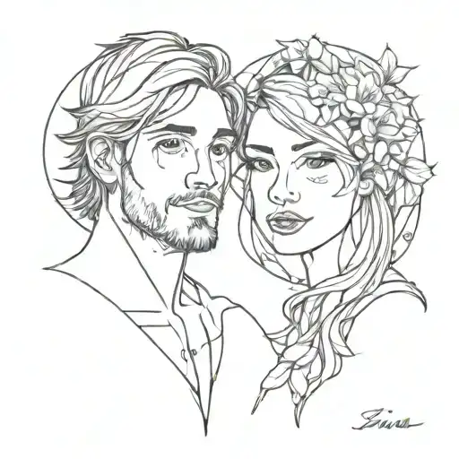 josh & Erica tattoo design idea