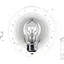 detailed lightbulb with lit candle inside tattoo design idea