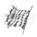 African American flag tattoo design idea