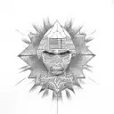 African American flag tattoo design idea