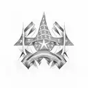 African American flag tattoo design idea