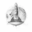 Saturn Uranus the Pluto Neptune tattoo design idea