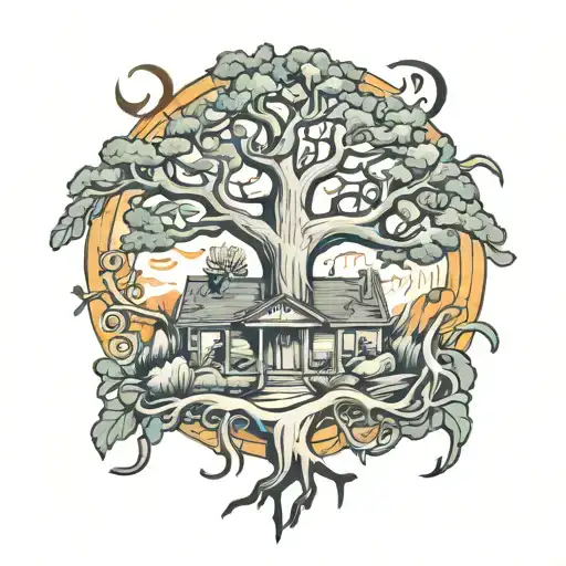 treaty oak revival tattoo design idea
