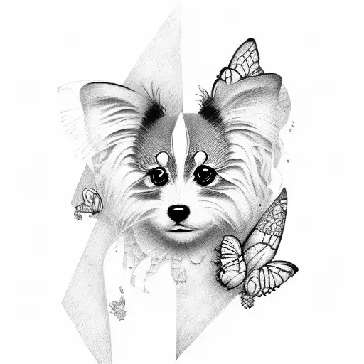 papillon tattoo design idea