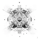 Orion Constellation with Moon tattoo design idea