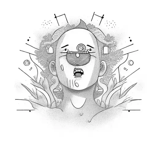 Illustration of a person waking up from a dream with a radiant soul tattoo design idea