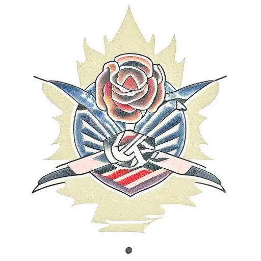 farm house outskirts tattoo design idea
