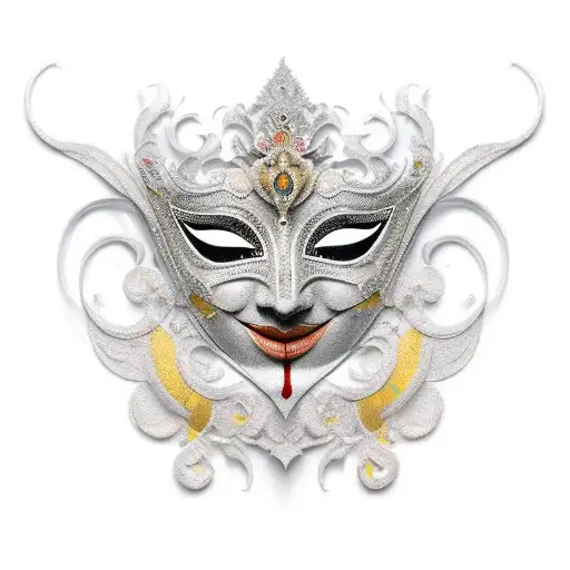 venetian carneval mask  tattoo design idea