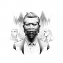 Boris Brejcha mask  tattoo design idea