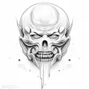 Boris Brejcha mask  tattoo design idea