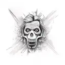 Boris Brejcha mask  tattoo design idea