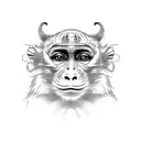 Japanese dog monkey ox rat tiger tattoo design idea