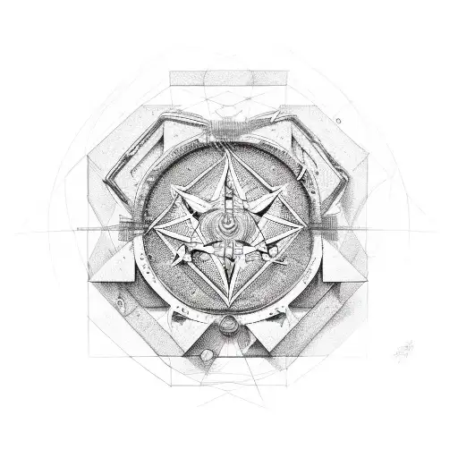 Heptagram  tattoo design idea