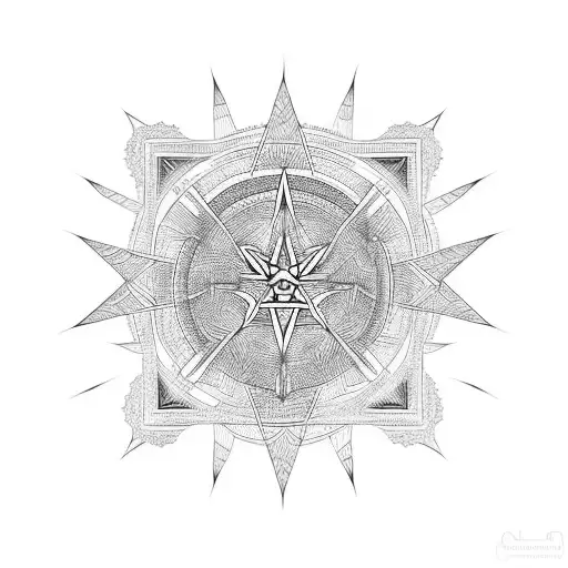 Heptagram  tattoo design idea