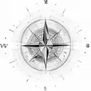 Creating a tattoo design that combines a compass, a world map, mountains, and a snowboard requires a balance of elements tattoo design idea
