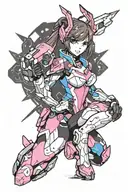 overwatch d.va tattoo design idea