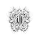 ambigram of the name Danae tattoo design idea