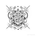 ambigram of the name Danae tattoo design idea