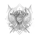 ambigram of the name Danae tattoo design idea