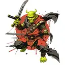 shrek samurai sword tattoo design idea