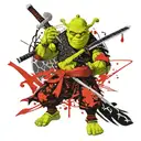 shrek samurai sword tattoo design idea
