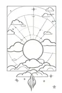 even on a cloudy day I'll keep my eyes fixed on the sun  tattoo design idea