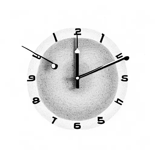 A clock with my daughters' birth times and baseball bats as the clock hands tattoo design idea