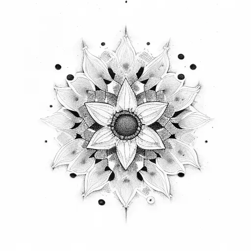 blueberry, daisy, star tattoo design idea