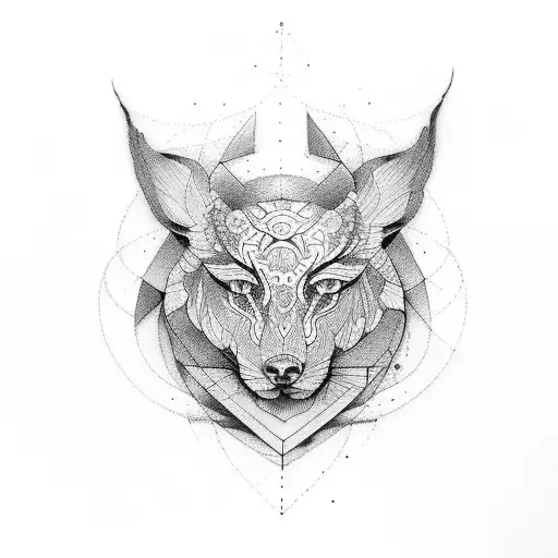 Rosa cruz e áster encima e embaixo tattoo design idea