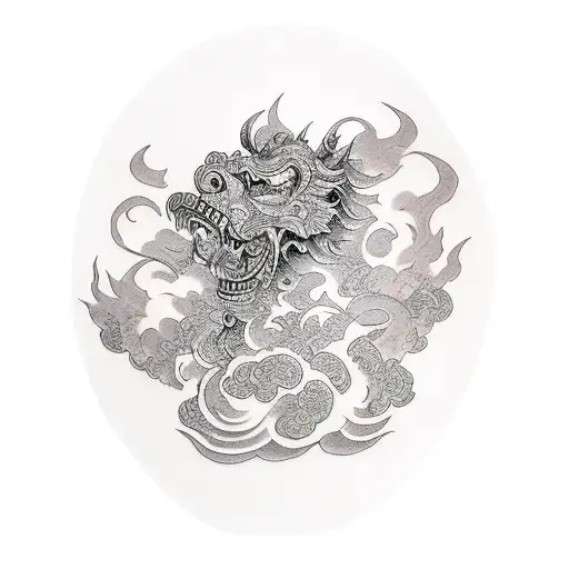 Foo Dog tattoo design idea