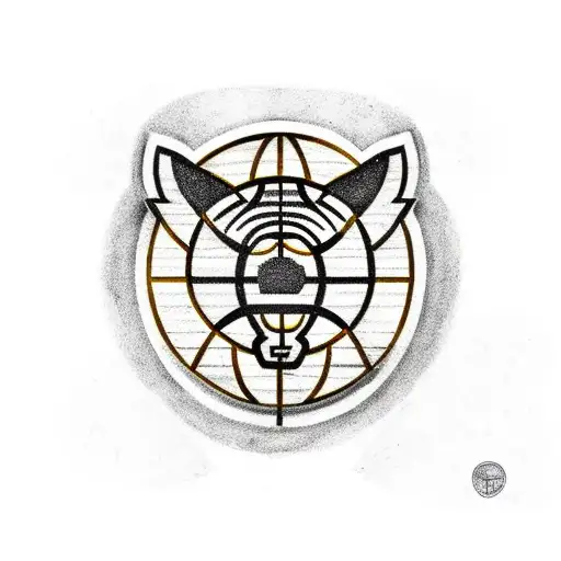 Boston Bruins logo with New England mountains tattoo design idea