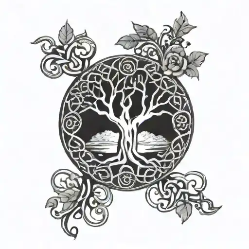 Celtic tree of life tattoo design idea