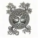 Celtic tree of life tattoo design idea